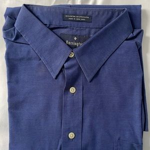 Barrington Button Front Casual Dress Shirt Mens Size 18 1/2 Long Sleeve Collared